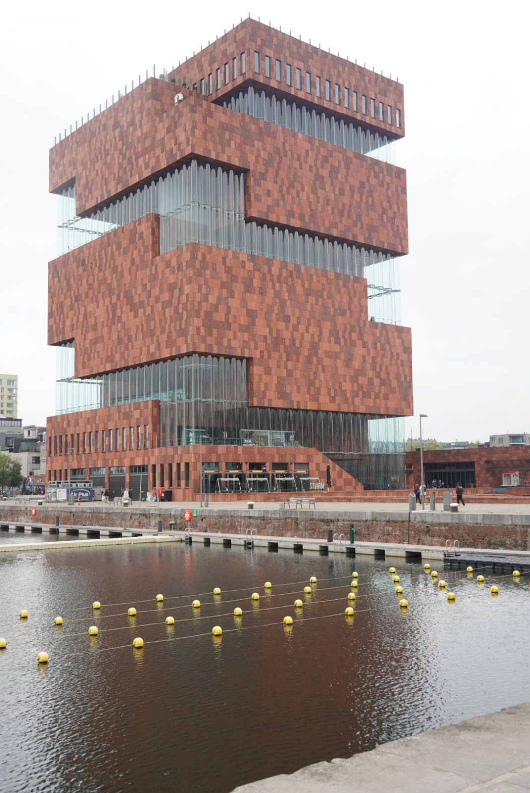 MAS museum and waterfront architecture in Antwerp, Belgium
