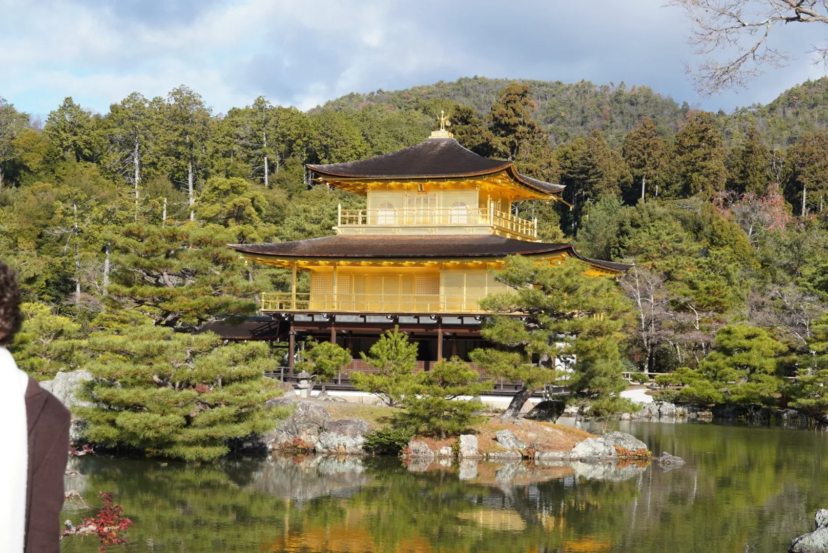 Kinkaku-ji, Kyoto's Golden Pavilion, reflected in its pond